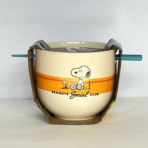 Peanuts Social Club Bowl with Chopsticks